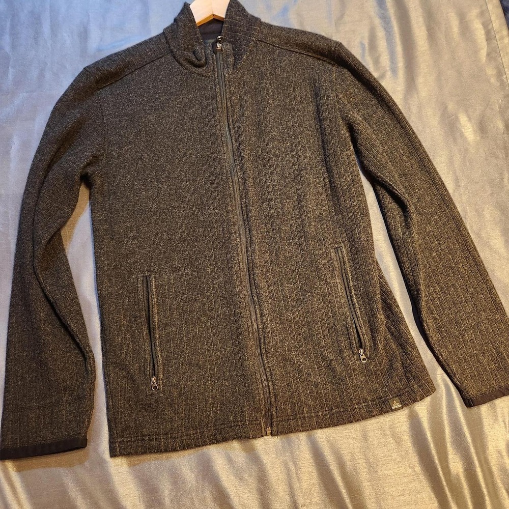 PrAna Zip Up Sweater Charcoal